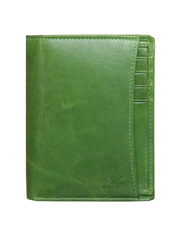 Genuine Leather Green Multifunctional Wallet