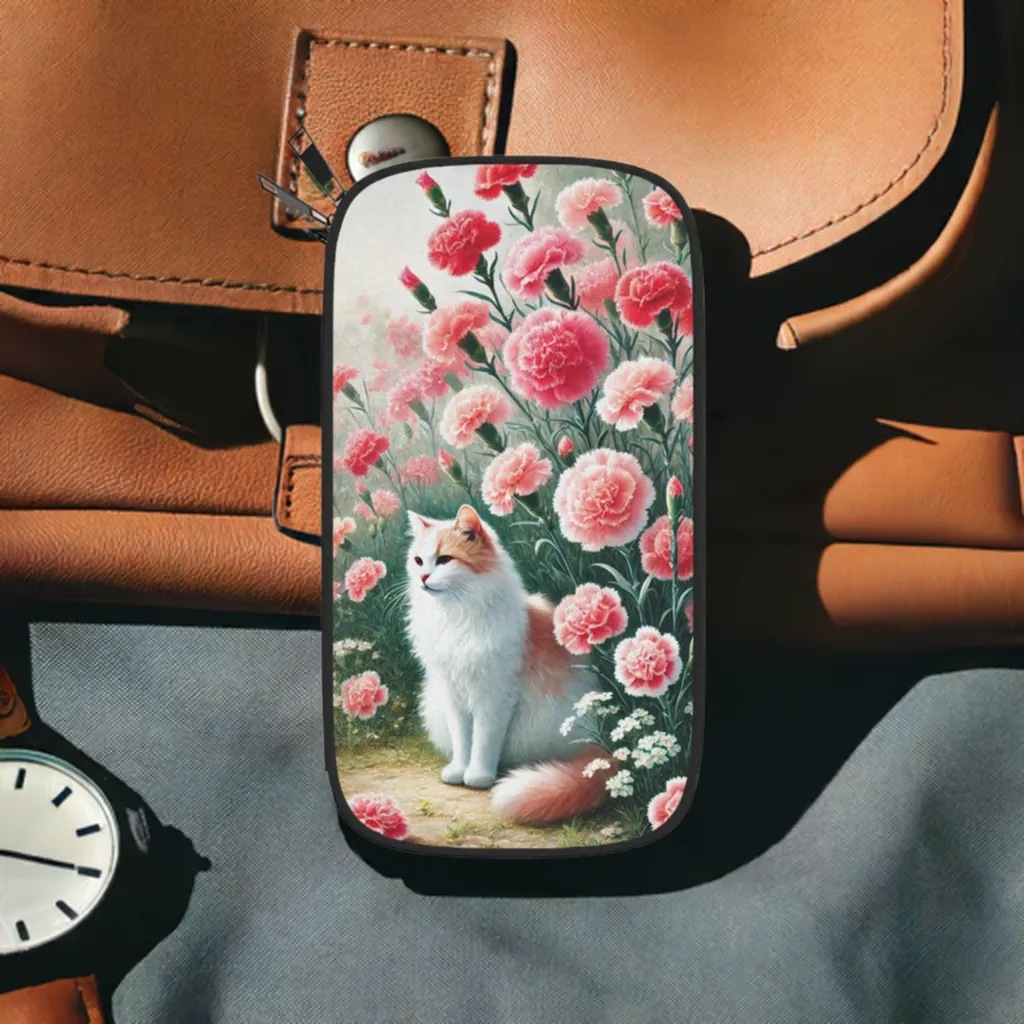January Birth Flower - Cat Lover - Passport Wallet - Travel Gift