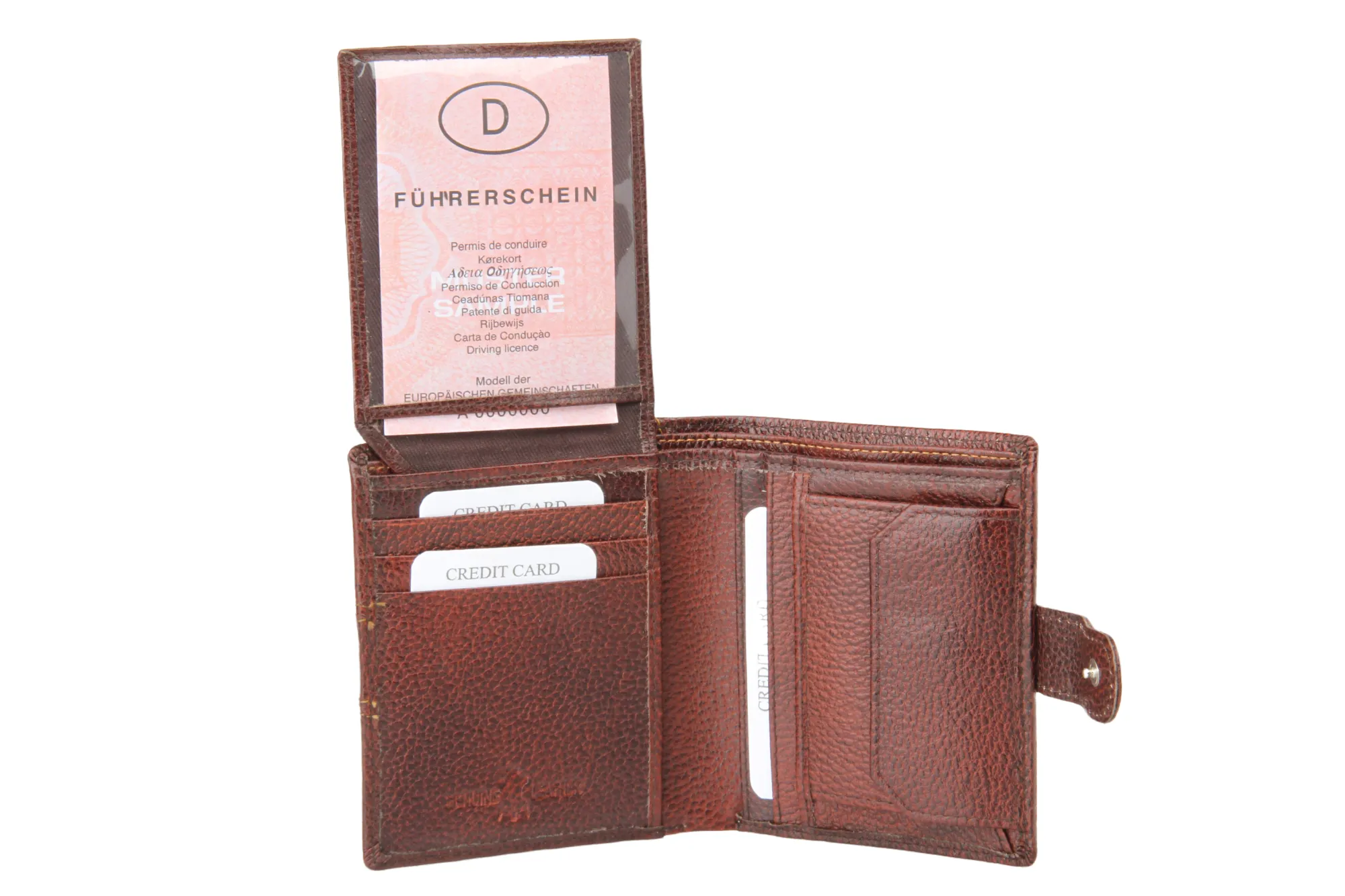 Mens Leather Wallet 92999 (BROWN)